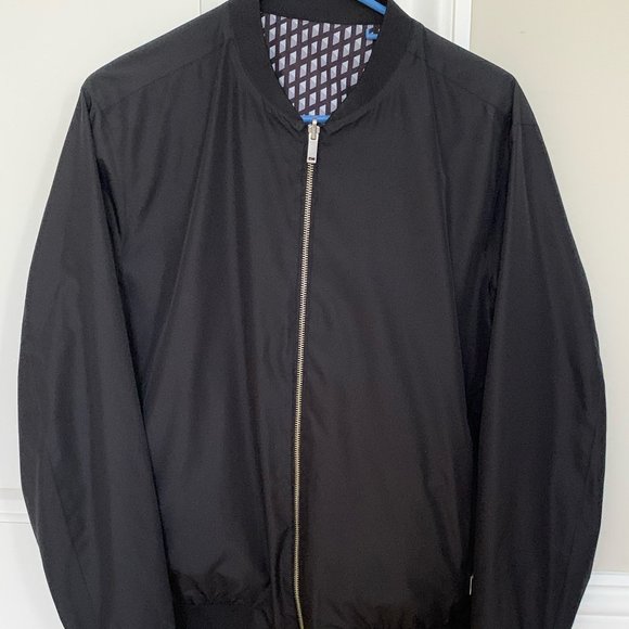 COS Reversible zip-up jacket|B& W Geo Pattern Sz S - Picture 2 of 11